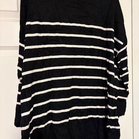 Anne Klein Black and White Striped Size 2X Sweater - Picture 2 of 3